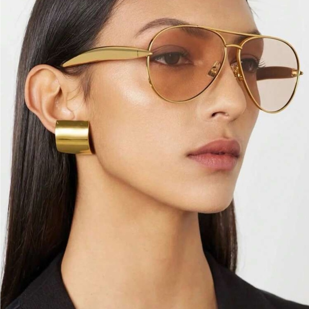 Gold Aviator Sunglasses